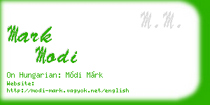 mark modi business card